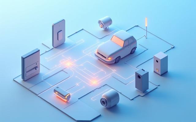 Εικόνα έξυπνου σπιτιού με συσκευές συνδεδεμένες σε δίκτυο, υποδηλώνοντας αυτοματισμό και έλεγχο.